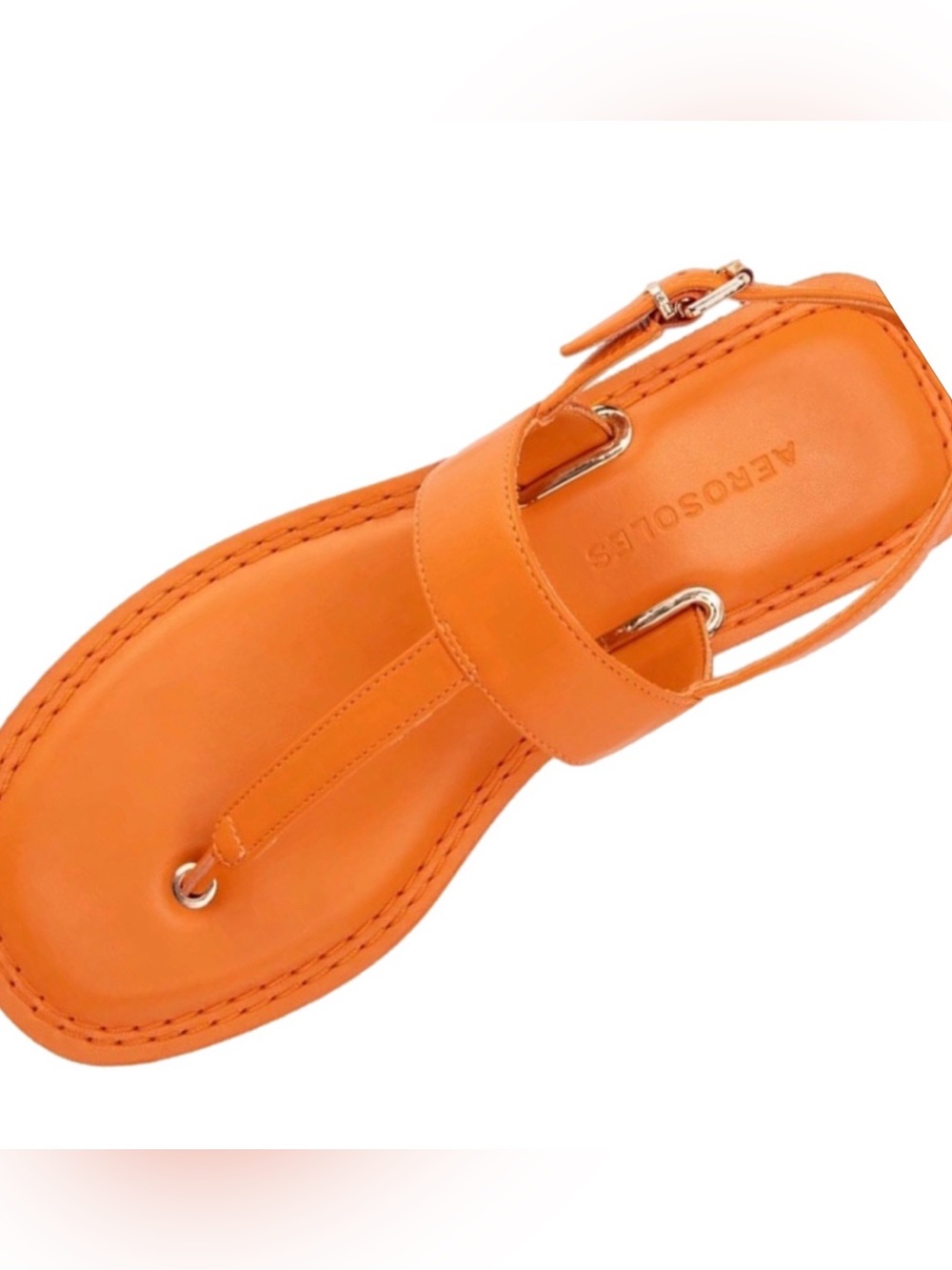 NIB Aerosoles Women’s Cherry Flat Sandals in Mandarin Orange Size 5.5 $129 MSRP